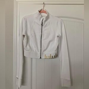 White Cropped Lulu Lemon Jacket